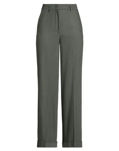 Semicouture Woman Pants Military Green Size 2 Viscose, Virgin Wool