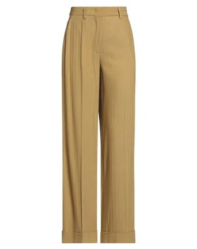 Semicouture Woman Pants Mustard Size 2 Viscose, Virgin Wool In Yellow