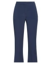 Semicouture Woman Pants Navy Size 10 Acetate, Silk In Navy Blue