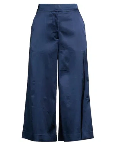 Semicouture Woman Pants Navy Size 4 Acetate, Polyamide, Elastane In Blue