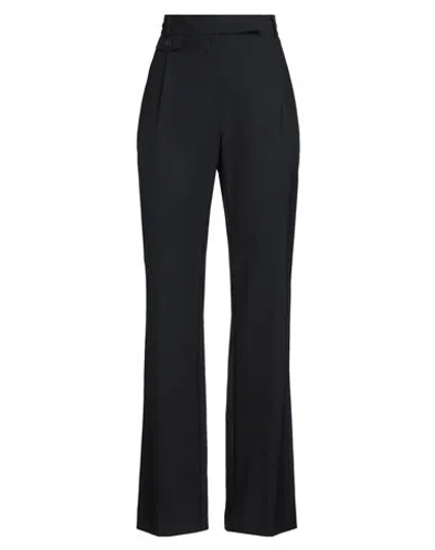 SEMICOUTURE SEMICOUTURE WOMAN PANTS NAVY SIZE 8 POLYESTER, VIRGIN WOOL, ELASTANE