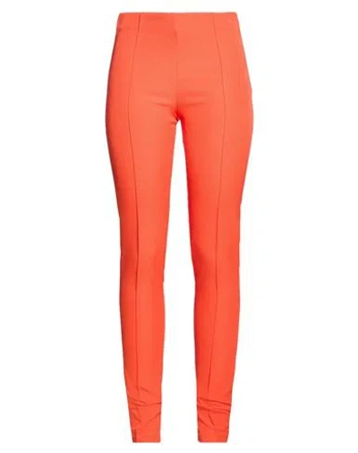 Semicouture Woman Pants Orange Size 6 Polyester, Elastane