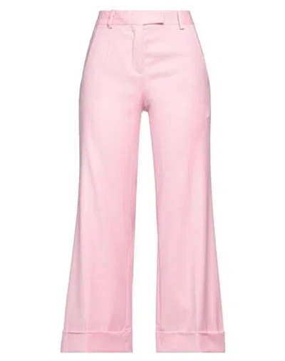 Semicouture Woman Pants Pink Size 2 Virgin Wool, Polyester, Viscose, Elastane