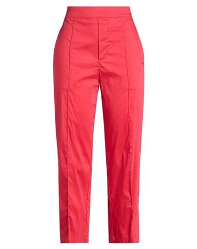 Semicouture Woman Pants Red Size 8 Cotton, Polyamide, Elastane