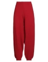 Semicouture Woman Pants Red Size M Wool, Polyamide
