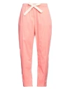 Semicouture Woman Pants Salmon Pink Size 10 Cotton, Polyamide, Elastane In Pink