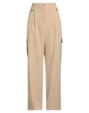 Semicouture Woman Pants Sand Size 6 Polyester, Viscose, Elastane In Beige