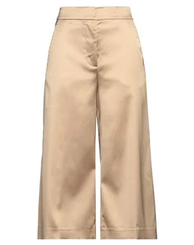 Semicouture Woman Pants Sand Size 6 Acetate, Polyamide, Elastane In Beige