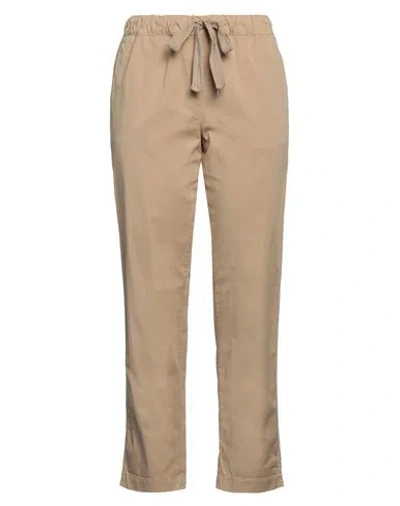 Semicouture Woman Pants Sand Size 6 Cotton, Elastane In Beige