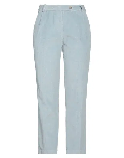 Semicouture Woman Pants Sky Blue Size 10 Cotton