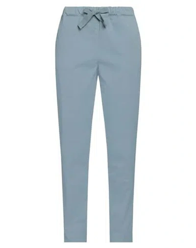 Semicouture Woman Pants Sky Blue Size 4 Cotton, Elastane