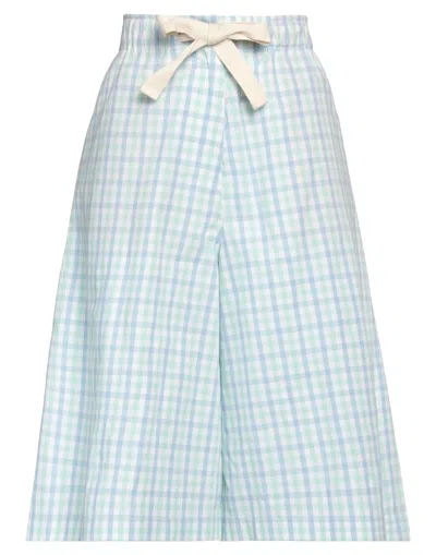 Semicouture Cropped Pants In Blue