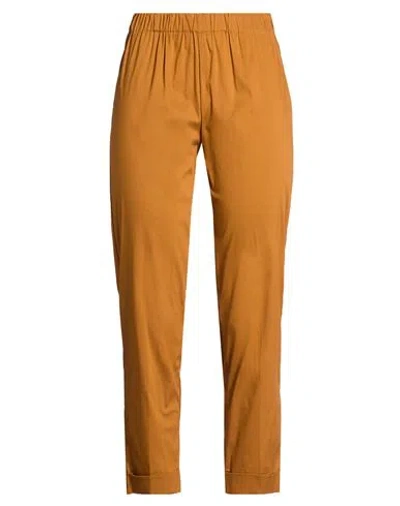 Semicouture Woman Pants Tan Size 6 Cotton, Polyamide, Elastane In Brown