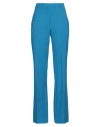 Semicouture Woman Pants Turquoise Size 8 Polyester, Virgin Wool, Elastane In Blue