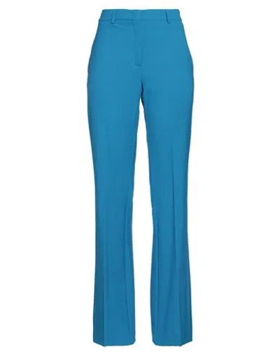 Semicouture Woman Pants Turquoise Size 8 Polyester, Virgin Wool, Elastane In Blue