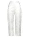 Semicouture Woman Pants White Size 4 Viscose