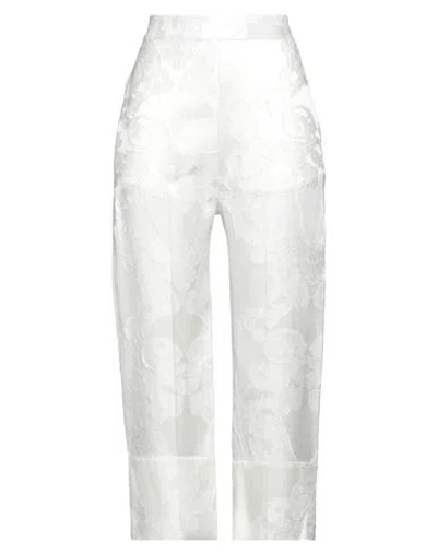 Semicouture Woman Pants White Size 4 Viscose