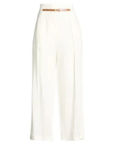 Semicouture Woman Pants White Size 6 Linen