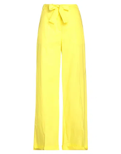 Semicouture Pants In Yellow