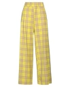 SEMICOUTURE SEMICOUTURE WOMAN PANTS YELLOW SIZE 6 POLYESTER, VISCOSE, ELASTANE