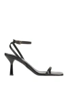 Semicouture Woman Sandals Black Size 7 Leather