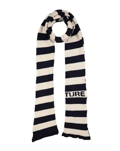 Semicouture Woman Scarf Navy Size - Wool, Polyamide In Navy Blue