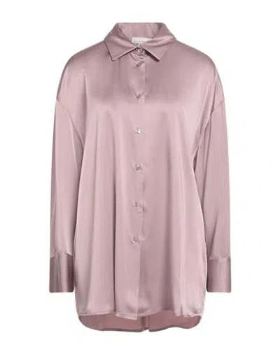 Semicouture Woman Shirt Antique Rose Size 10 Acetate, Viscose In Pink