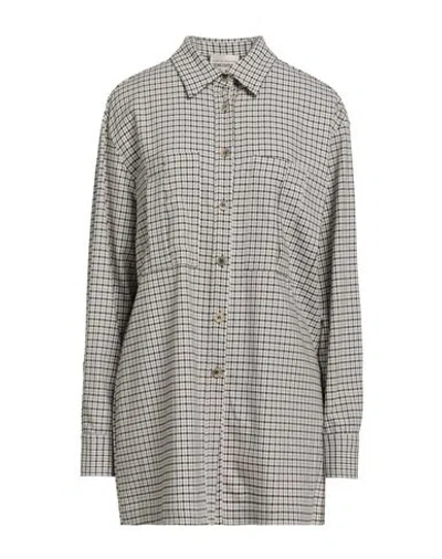 Semicouture Woman Shirt Beige Size 6 Polyamide, Viscose, Polyester, Elastane In Gray