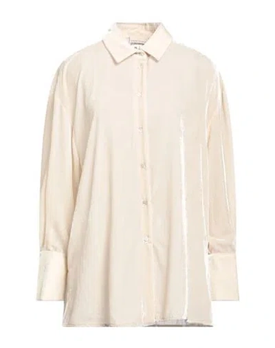 Semicouture Woman Shirt Beige Size 8 Viscose, Polyamide