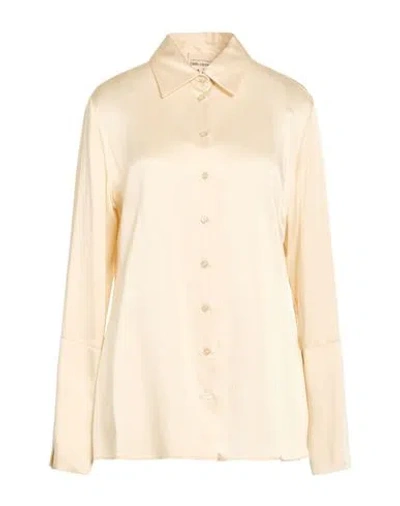 Semicouture Woman Shirt Beige Size 8 Acetate, Viscose In Neutral