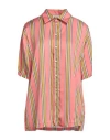 Semicouture Woman Shirt Coral Size 6 Viscose In Red