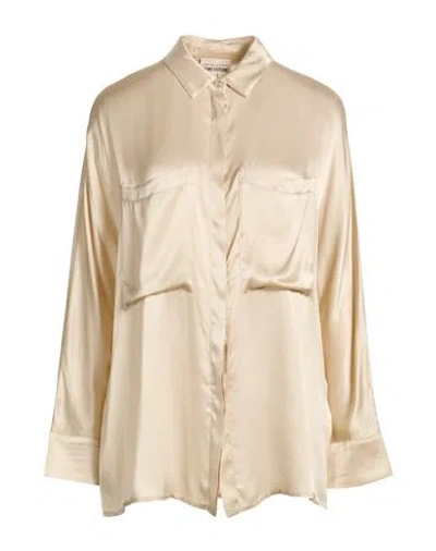 Semicouture Woman Shirt Cream Size 6 Acetate, Silk In Nude