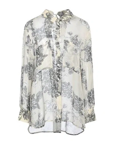 Semicouture Woman Shirt Cream Size 8 Viscose