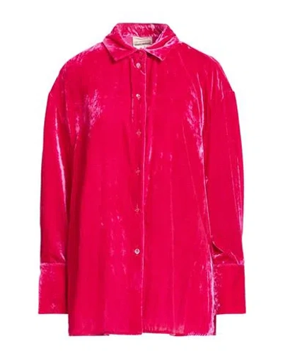 Semicouture Woman Shirt Fuchsia Size 6 Viscose, Polyamide In Pink