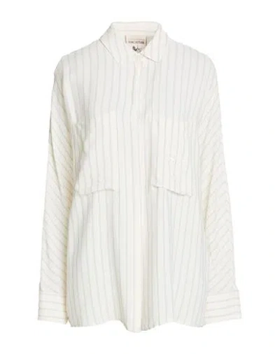 Semicouture Woman Shirt Ivory Size 6 Acetate, Silk, Polyester In White