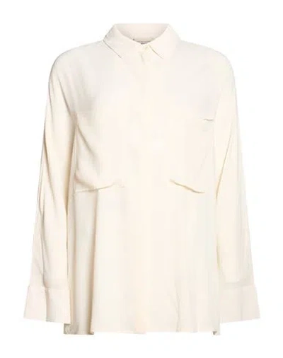 Semicouture Woman Shirt Ivory Size 8 Acetate, Silk In Neutral