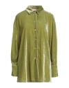 Semicouture Woman Shirt Military Green Size 6 Viscose, Polyamide