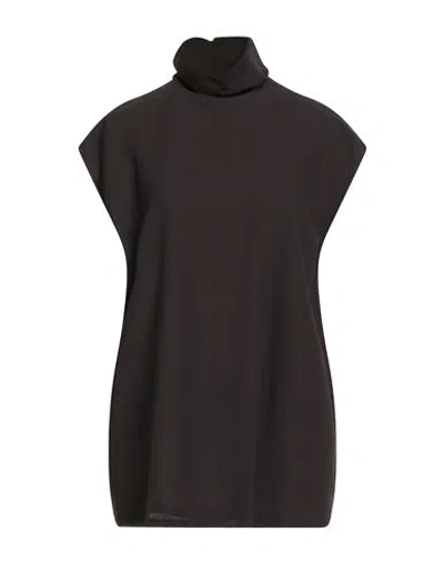 Semicouture Woman Shirt Navy Size 4 Acetate, Silk