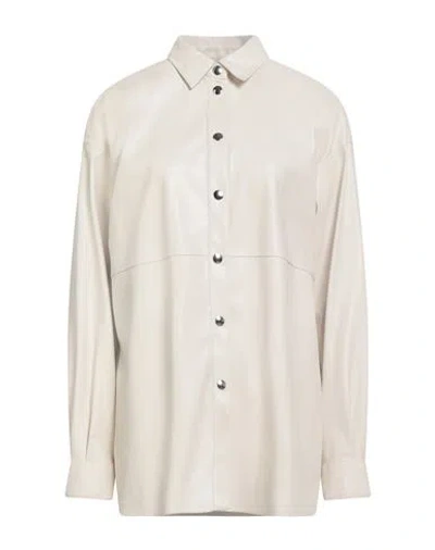 Semicouture Woman Shirt Off White Size 6 Polyurethane In Neutral