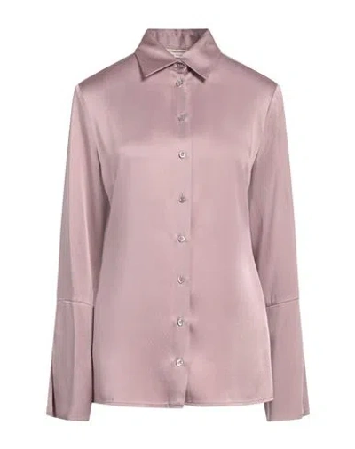 Semicouture Woman Shirt Antique Rose Size 8 Acetate, Viscose In Pink