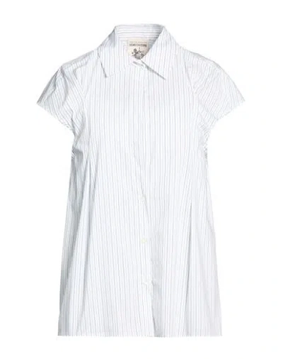 Semicouture Woman Shirt White Size 10 Cotton, Polyamide, Elastane