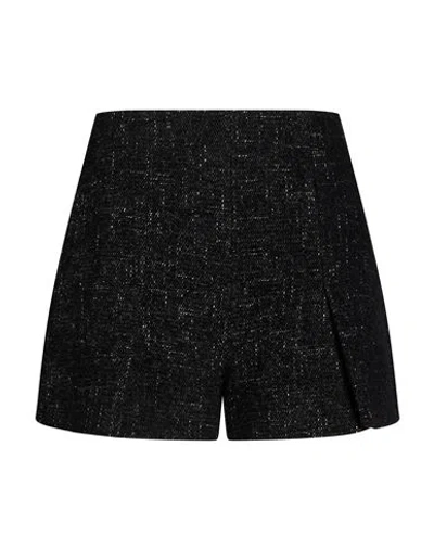 Semicouture Woman Shorts & Bermuda Shorts Black Size 4 Wool, Polyester, Acrylic, Cotton, Polyamide