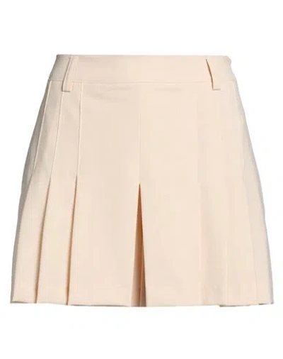 Semicouture Woman Shorts & Bermuda Shorts Cream Size 8 Polyester, Virgin Wool, Elastane In Pink