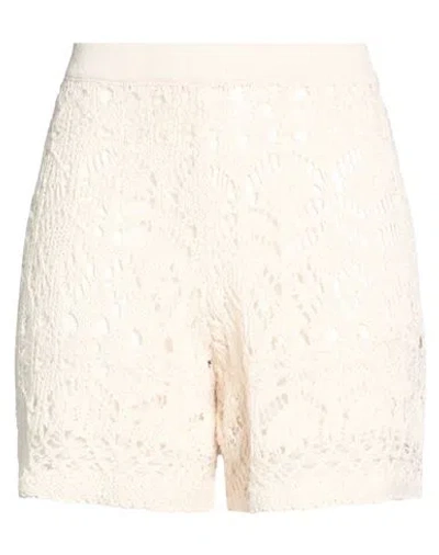 Semicouture Woman Shorts & Bermuda Shorts Cream Size M Cotton In Pink