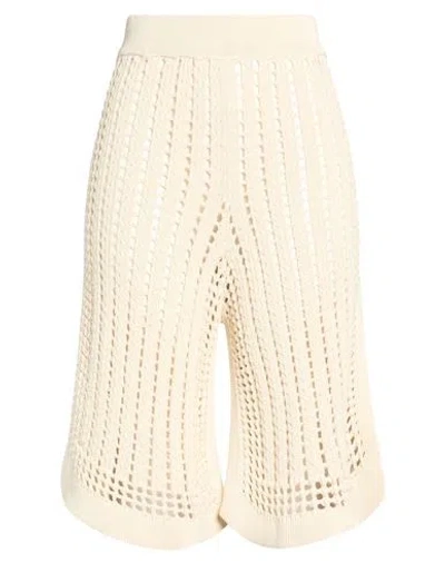 Semicouture Woman Shorts & Bermuda Shorts Cream Size M Cotton In Neutral
