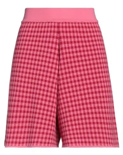 Semicouture Woman Shorts & Bermuda Shorts Fuchsia Size S Viscose, Polyester, Cotton In Pink