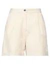 Semicouture Woman Shorts & Bermuda Shorts Ivory Size 4 Cotton In White