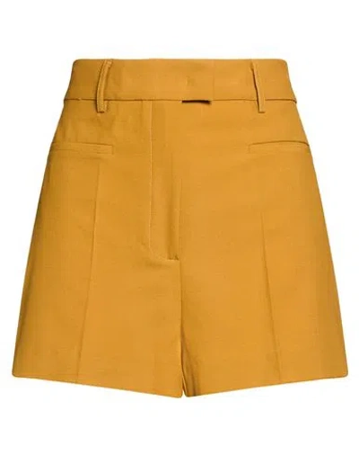 Semicouture Woman Shorts & Bermuda Shorts Khaki Size 4 Polyester, Viscose, Elastane In Beige