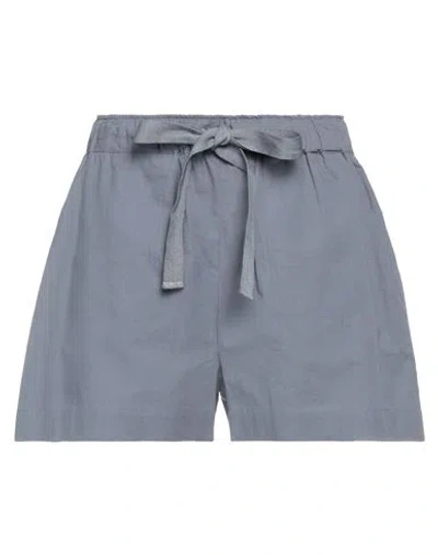 Semicouture Woman Shorts & Bermuda Shorts Lead Size 2 Cotton In Grey