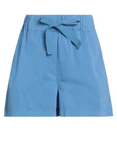 Semicouture Woman Shorts & Bermuda Shorts Pastel Blue Size 10 Cotton, Elastane